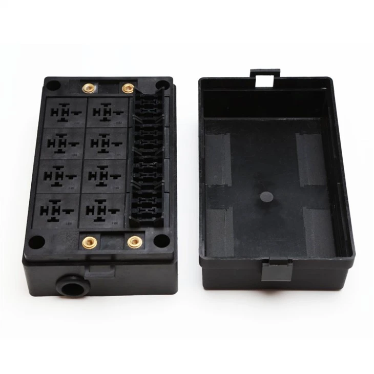 Fuse Relay Box With 12 Slots Fuse Holder 8 Slots Relay Panel