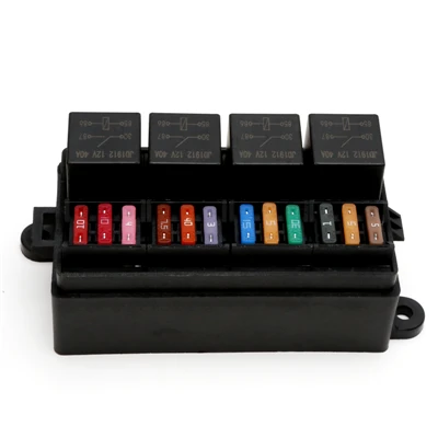 12V Relé de fusibles ukaxa 4 pcs 4 relés de pin ukampi 12 pcs ATC/ATO cuchilla fusibles ukampi .